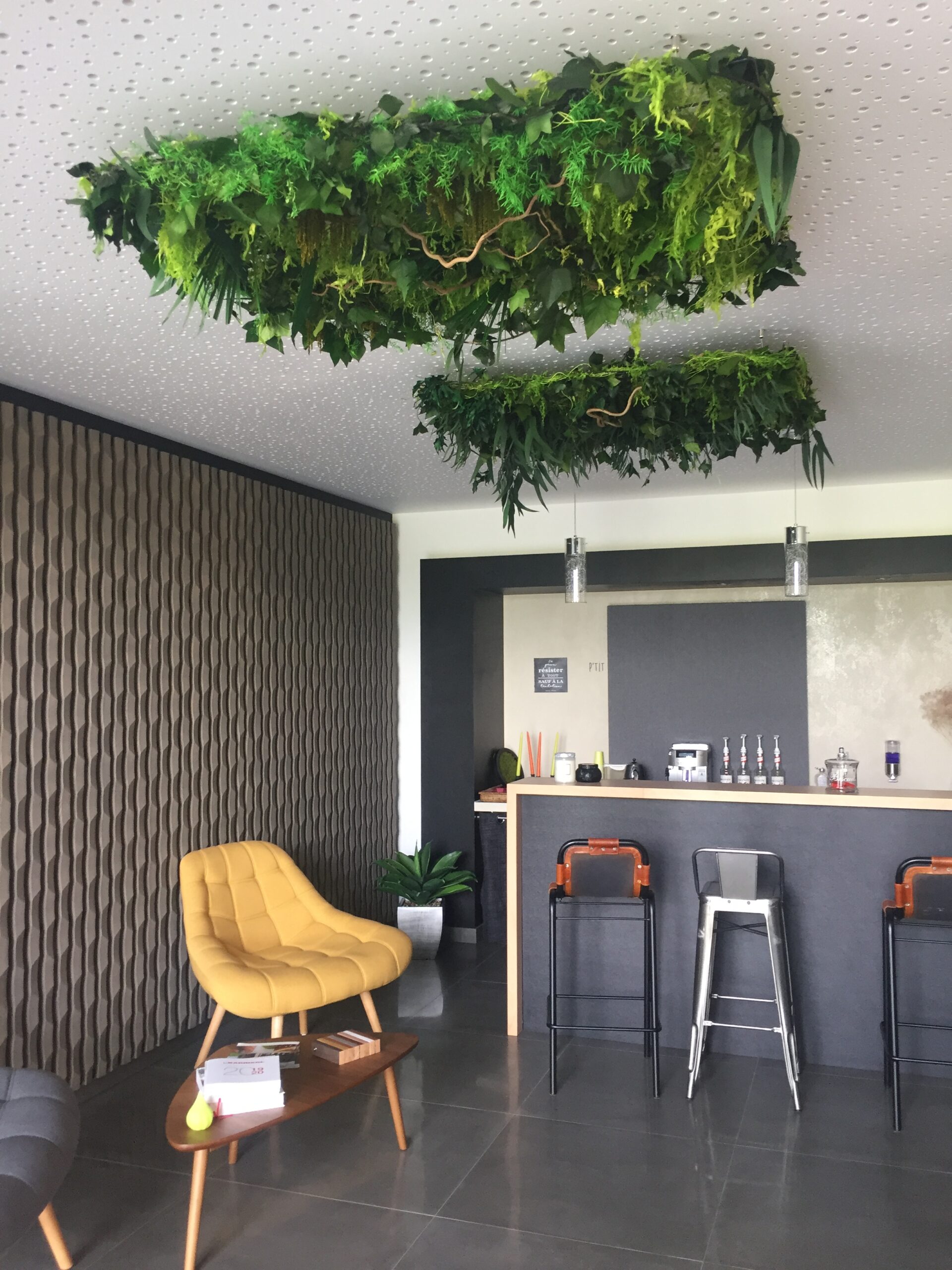 Jardin suspendu en accueil