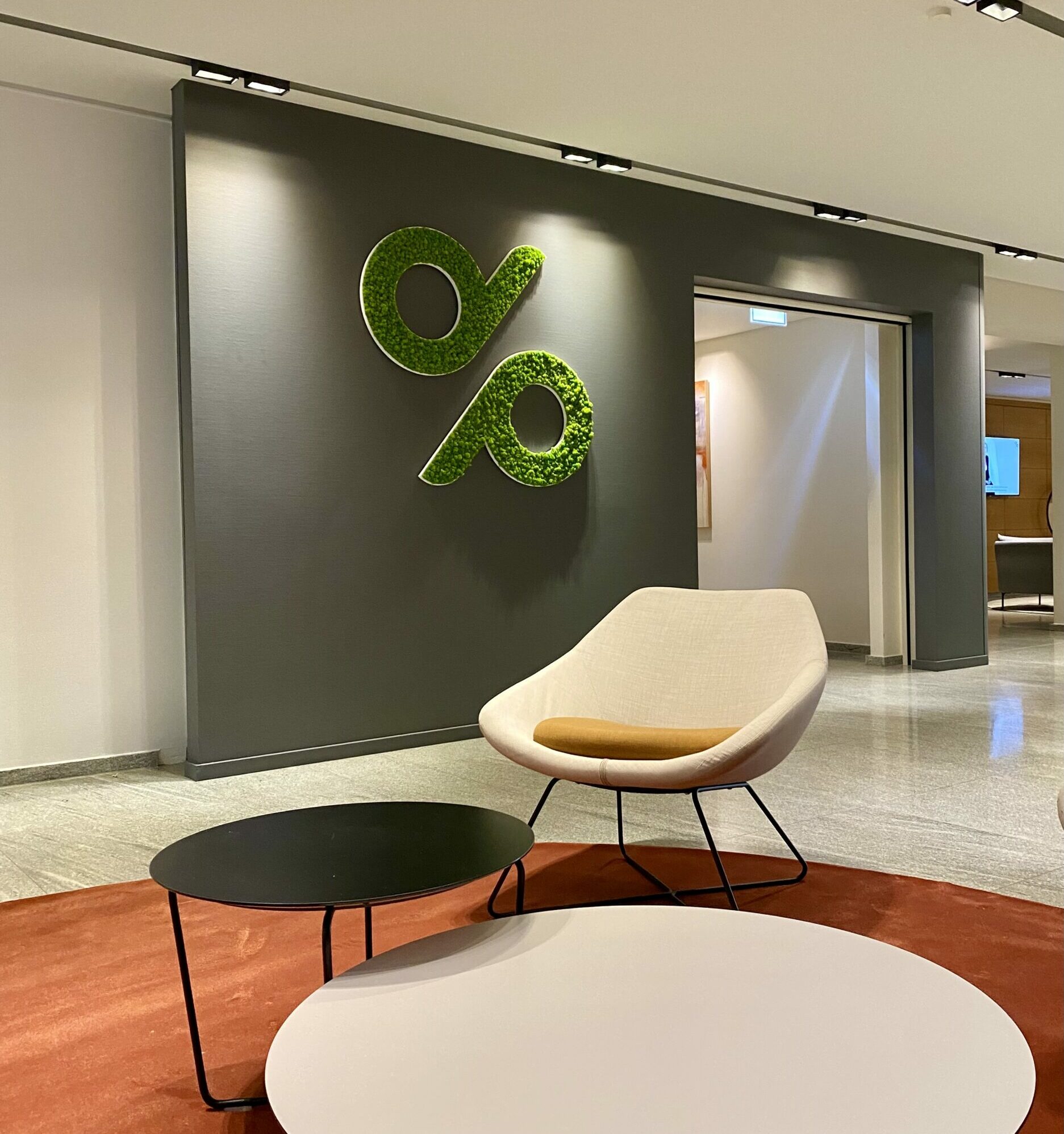 Création logo sur matériau creusé Inoffice